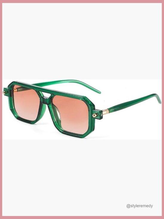 Square Aviator Sunglasses with UV Protection, Plastic Frame main image 5